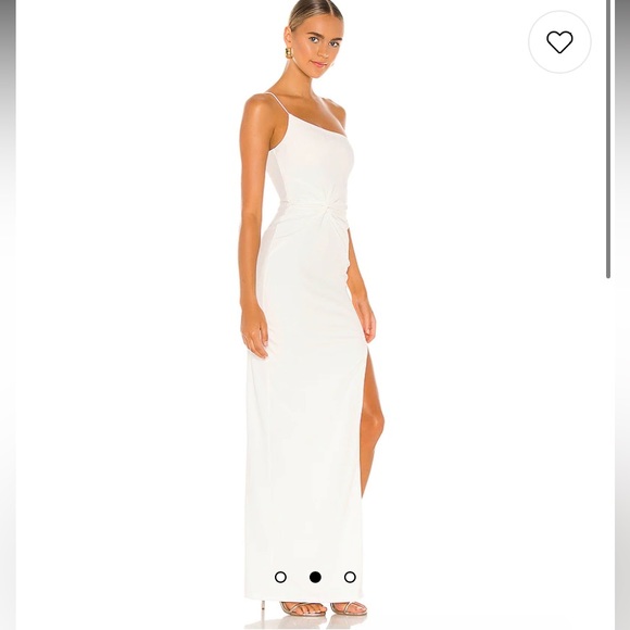 Nookie Lust One Shoulder Gown in Ivory small nwt - Picture 6 of 11